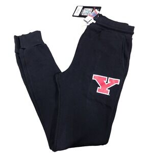 YSU YOUNGSTOWN STATE BLOCK T JOGGERS BLACK SIZE SMALL NEW WITH TAGS